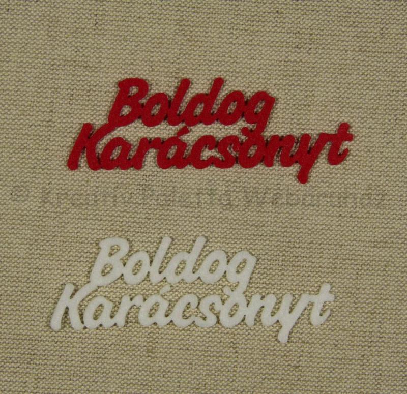 Boldog karácsonyt filcfelirat 2 db/cs