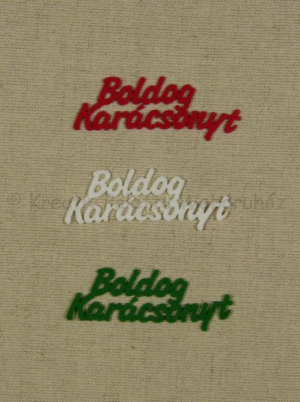 Boldog karácsonyt filcfelirat 3 db/cs