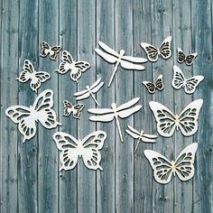 Chipboard - szitakötők és pillangók