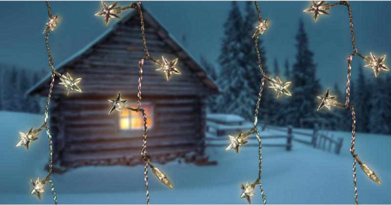 Csillag fényfüggöny 0,9 m * 2 m 192 LED