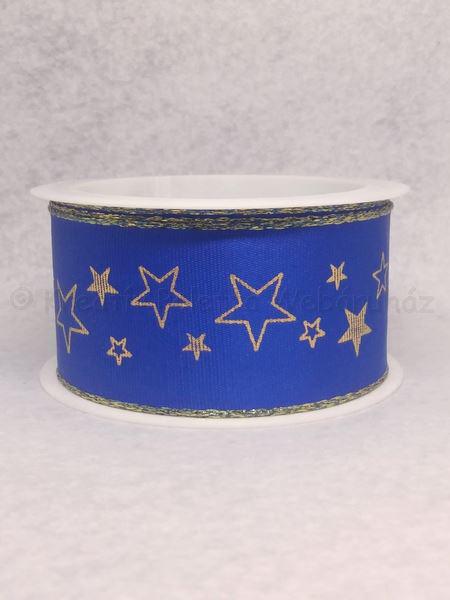 Csillag mintás drótos ripsz szalag 40 mm, 3 m