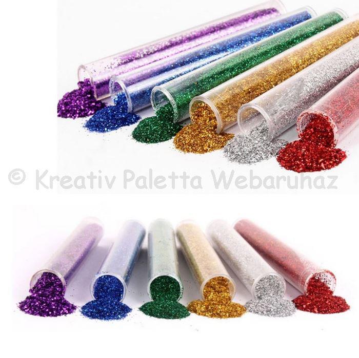 Csillámpor- glitter por 3 g, 6 szín/cs