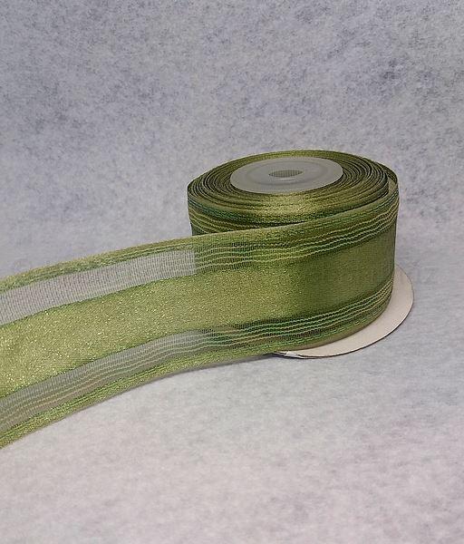 Dekor szalag szatén 4 cm - zöld