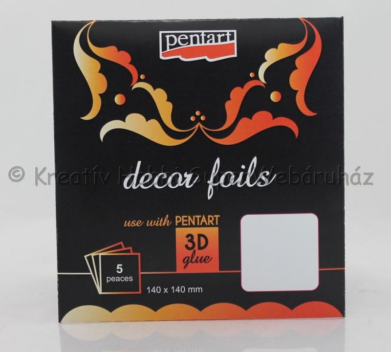 Dekorfólia egyszínű 14 x 14 cm, 5 lap/cs