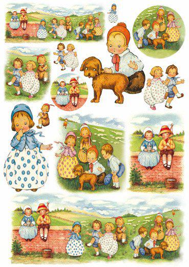 Dekupázs papír 50x70 - sweet baby