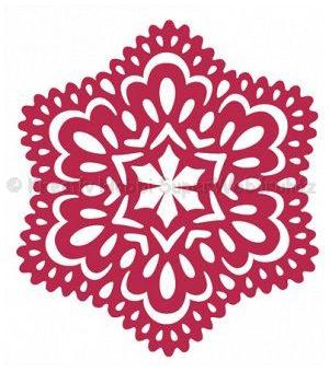 Dupla Stencil A, 10 x 10 cm - hópehely, csipke