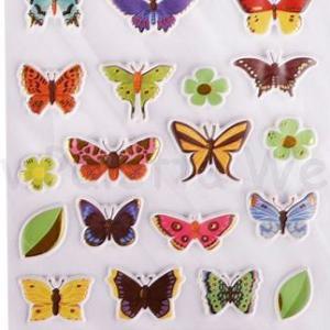 3D öntapadó matrica - pillangók