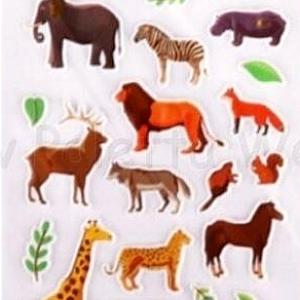 3D öntapadó matrica -  vadállatok