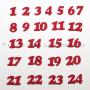 Adventi számok (1-24) filcből