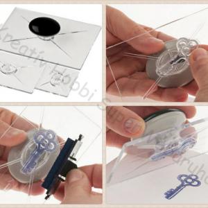 Akril blokk szilikonbélyegző alap fogantyúval, 3 db-os készet