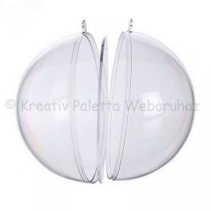 Akril gömb 8 cm,  elválasztó betétlappal