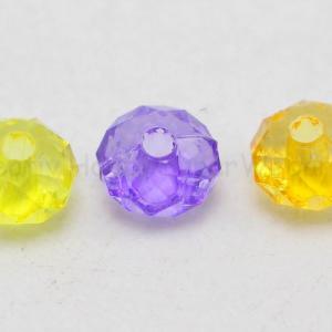 Akril gyöngy - fánk csiszolt 5 x 8 mm 30 db