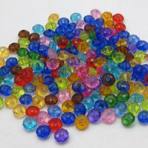 Akril gyöngy - fánk csiszolt 6 x 10 mm 20 db