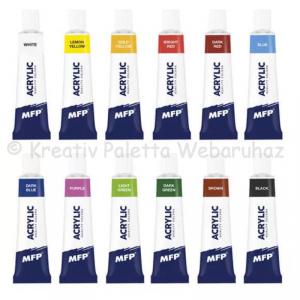 Akrilfesték Készlet 12 x 12 ml - alap színek MFP