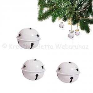 Csengő- kolomp 2,5 cm 3 db - fehér