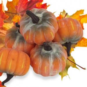 Dekorációs tök 6 cm - hamvas narancssárga
