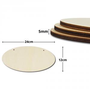 Falap - ovális 2 fúrt lyukkal 24 x 12 cm