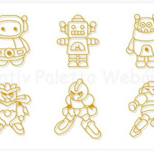 Fényvarázs 6 db-os készlet - robotok