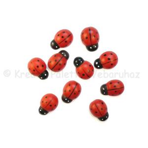 Festett fafigura - katica 13 mm, 10 db