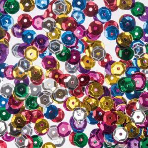 Flitter 6 mm Ø, 2 g - vegyes szín