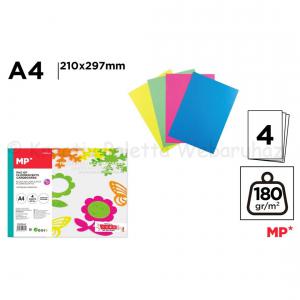 Fluoreszkáló - neon karton tömb A4 4 szín/cs