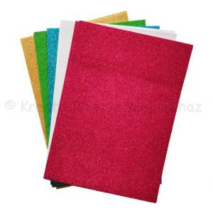 Glitteres öntapadós dekorgumi 2 mm, A4 - vegyes színek 10 db