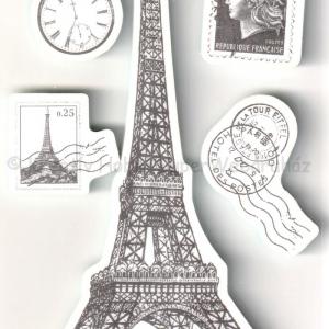Gumi pecsételő - Eifell torony, postcard 10 x 15 cm