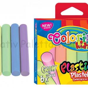 Gyurmakészlet 6 db-os GLOW (fluoreszkáló) - Colorino