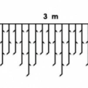Jégcsapfüzér 101 LED, 3 m x 0,4 m - toldható