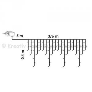 Jégcsapfüzér 3 x 0,4 m 101 LED
