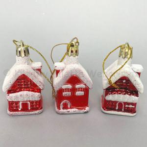 Karácsonyfadísz -  házikó 7 x 3,5 x 3 cm