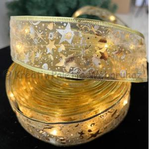 Karácsonyi LED szalag arany 10 m