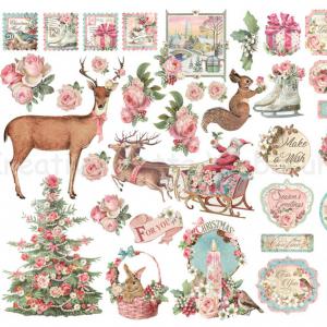 Kivágott formák - karácsony pink