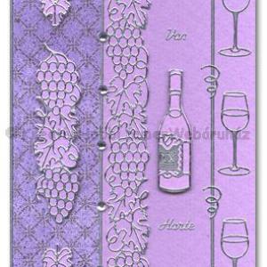 Kontúrmatrica - borospohár, szőlő