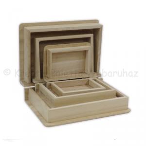 Könyv alakú doboz, 3 db-os szett 22 x 18 x 7 cm