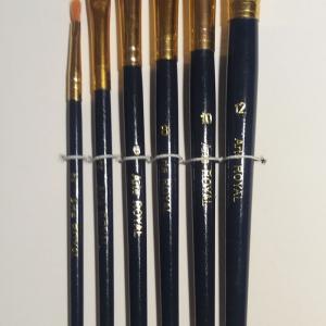 Macskanyelv ecset szintetikus, 6 db-os készlet