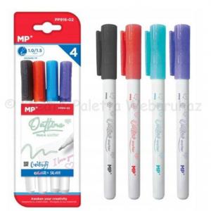 Mágikus filctoll ezüst színű körvonallal, 4 szín