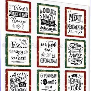 Matrica - ajándékcsomagra, humoros 15 db