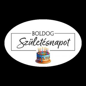 Matrica - Boldog születésnapot 24 db - átlátszó