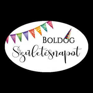 Matrica - Boldog születésnapot 24 db - átlátszó