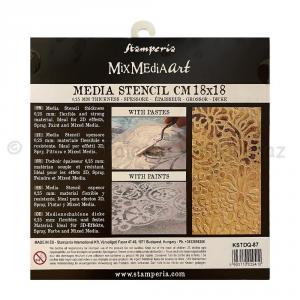 Média stencil 18 x 18 cm 0,25 mm - Orchids and Cats Best