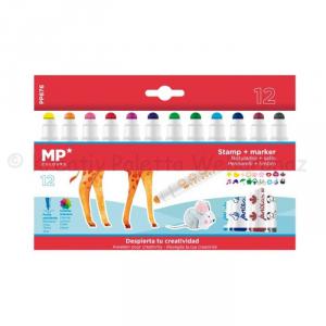 Nyomdázós filctoll készlet 12 db