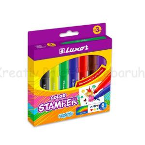 Nyomdázós filctoll készlet 8 db - Luxor