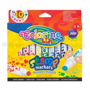 Nyomdázós filctollkészlet 10 db - Colorino Kids
