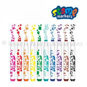 Nyomdázós filctollkészlet 10 db - Colorino Kids