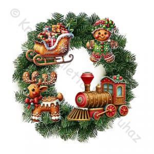 Nyomtatott dekorkarton - Mézeskalács figurák 4 db/cs