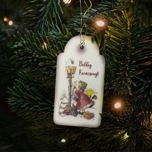 Nyomtatott fa tábla - Vintage karácsonyi tábla