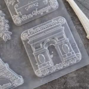 Öntőforma lágy PVC A4 - Oh la la Párizs, Eiffel