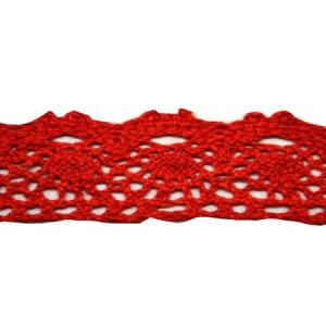 Pamut csipke - piros 2 cm x 2 m