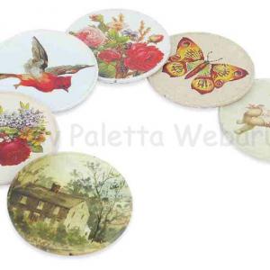 Poháralátét karton 10,7 cm, 4 db